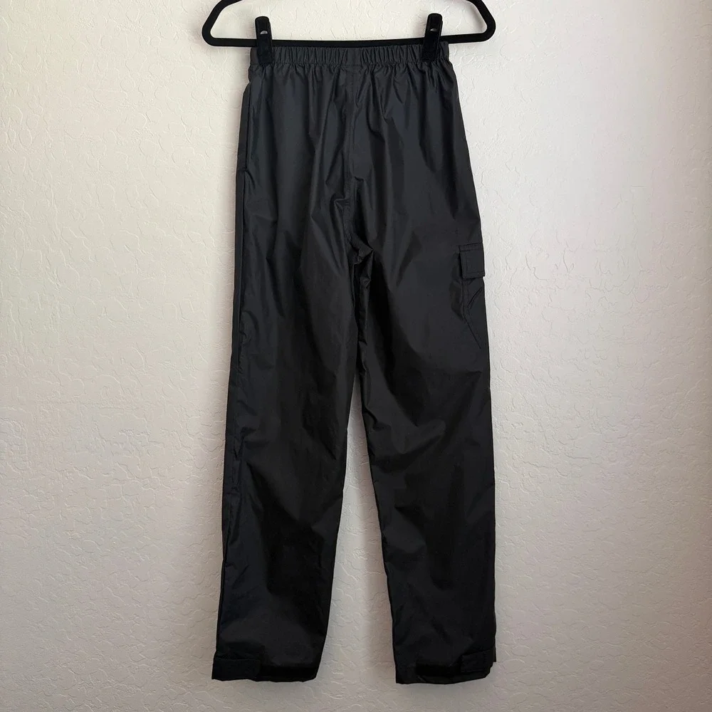 Columbia Kid's Rain Hiking Trail Pants Black Large 14/16